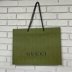 Gucci Green Paper Shopping‎ Bag